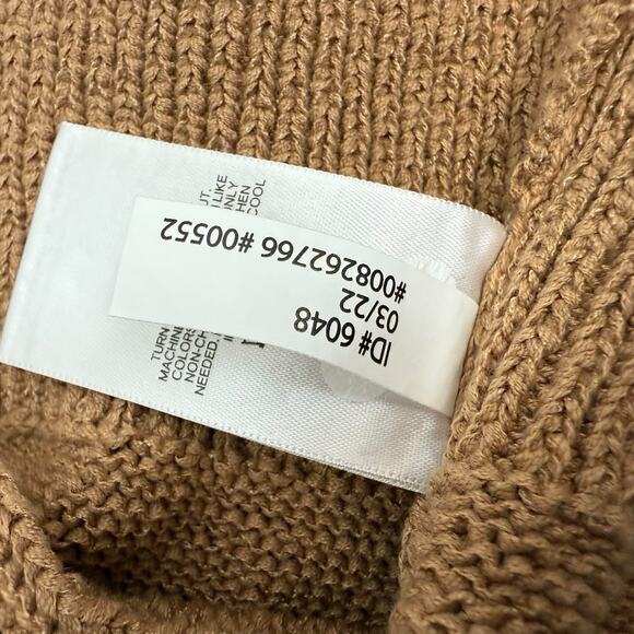 Express Top Womens Large Tan Knit Halter Sweater Tank Open Back Y2K Coastal - Picture 13 of 14